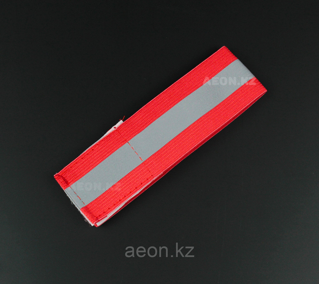 Светоотражающий эластичный браслет красный с одной полоской - фото 3 - id-p78940896