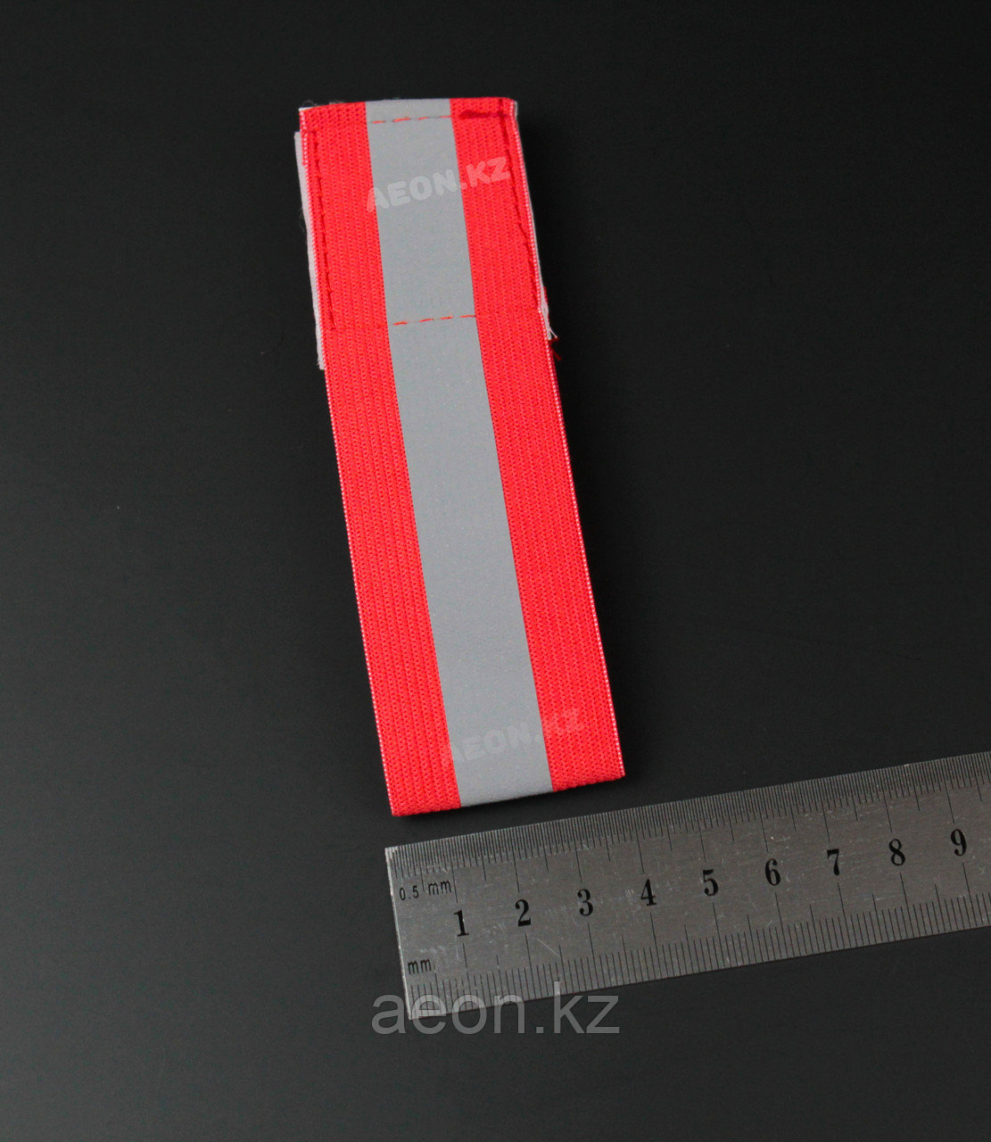 Светоотражающий эластичный браслет красный с одной полоской - фото 6 - id-p78940896