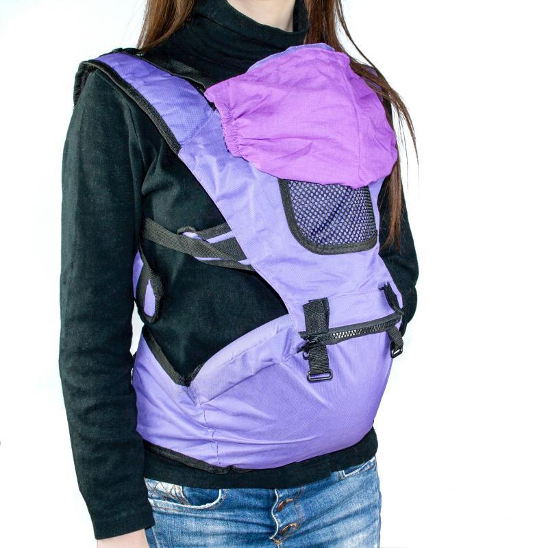 Рюкзак-кенгуру для переноски детей, цвет фиолетовый - Оплата Kaspi Pay - фото 2 - id-p48943245