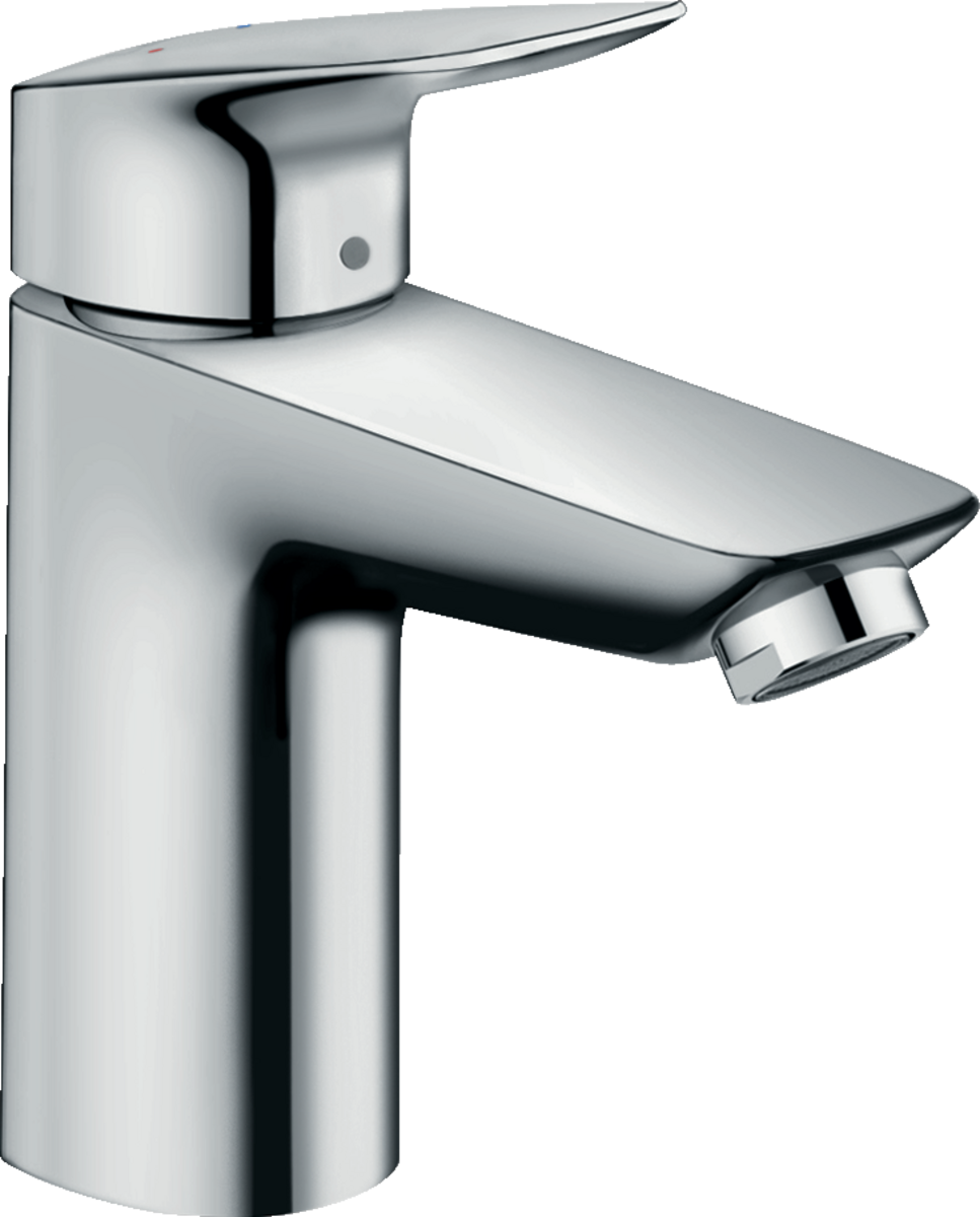 Hansgrohe Logis Смеситель для раковины 100 однорычажный со сливным гарнитуром (71100000) - фото 1 - id-p78967316