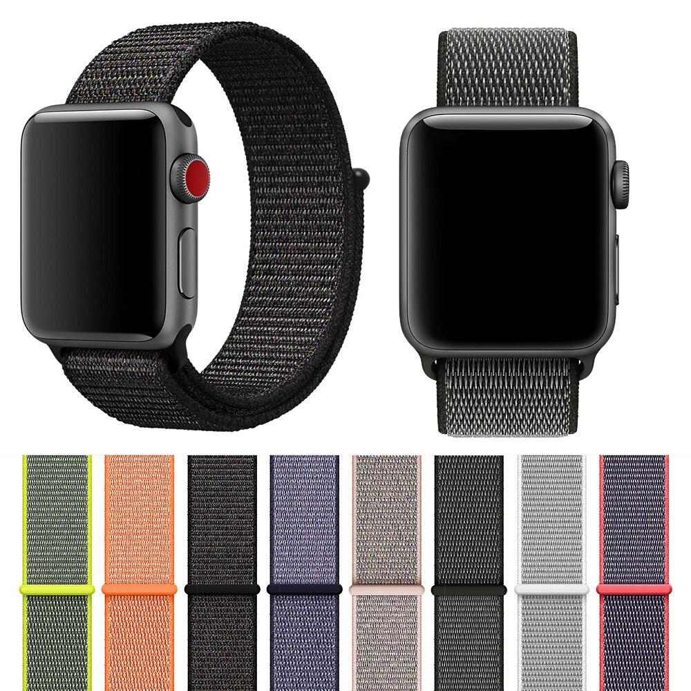Тканый нейлоновый ремешок для часов для iWatch Apple Watch sport loop браслет и 36-40 мм