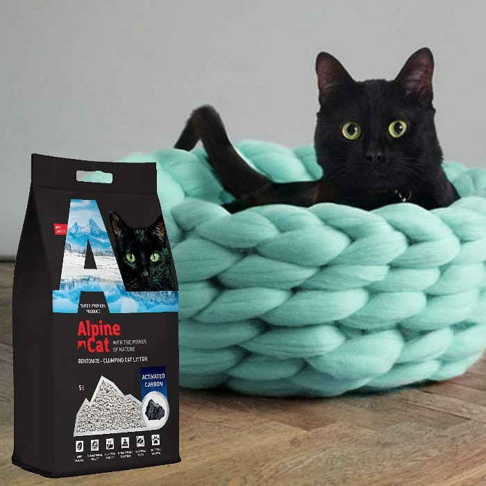 Alpine cat Комкующийся наполнитель Активированный уголь, 5 л