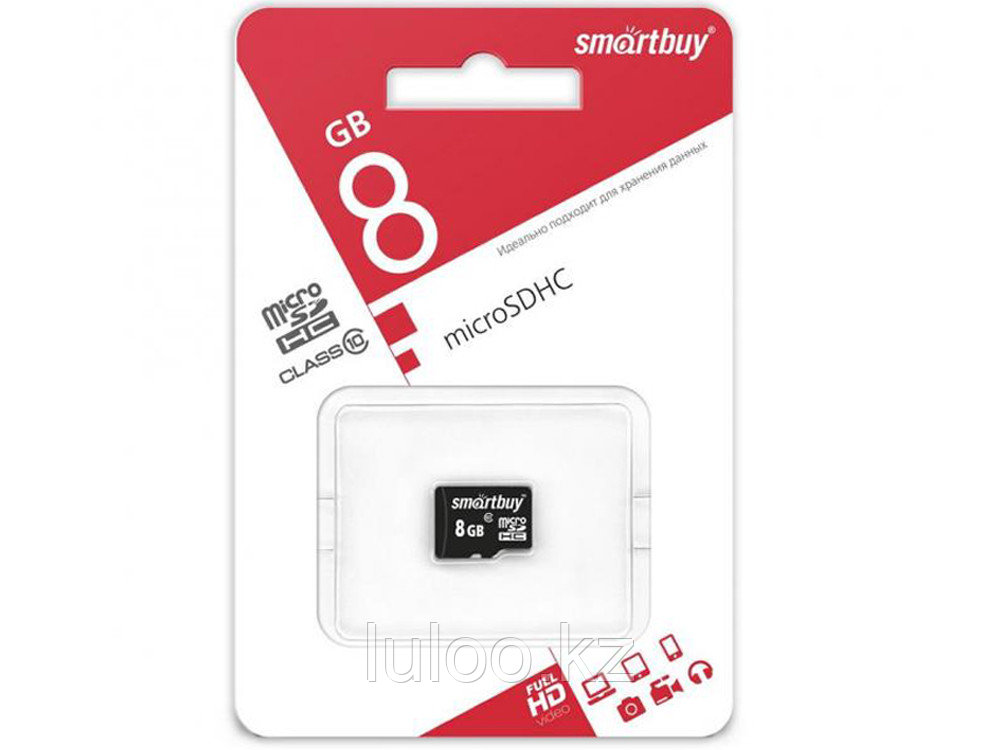 Карта памяти SmartBuy microSDHC, 8 Gb, Class 10