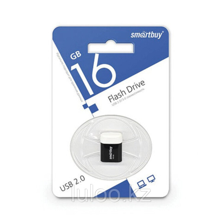 Флэш-диск 16 GB, SMARTBUY Lara, USB 2.0, черный, SB16GBLARA-K