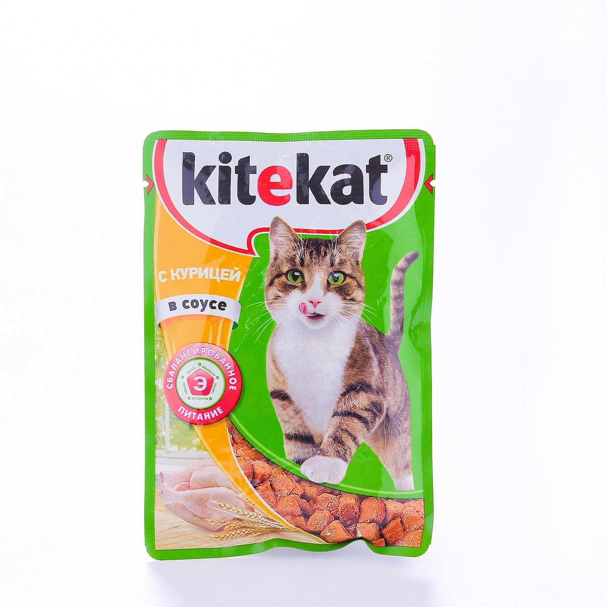 Влажный корм для кошек Китекет Курица в соусе