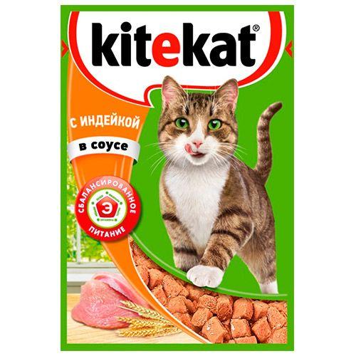 Влажный корм для кошек Китекет Индейка в соусе