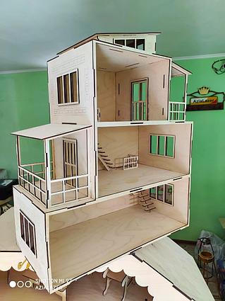 Кукольный ЭКО домик (61х50х25см)