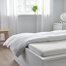 Простыня натяжная ТАГГВАЛЛЬМО белый 90x200 см ИКЕА, IKEA, фото 2