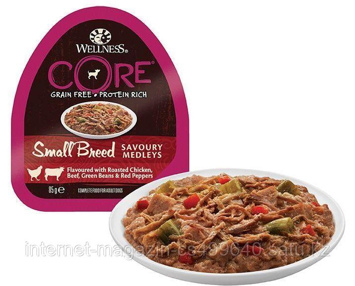 Влажный корм для собак мелких пород Wellness Core Savoury Medleys курица с говядиной, зеленой фасолью, перцем