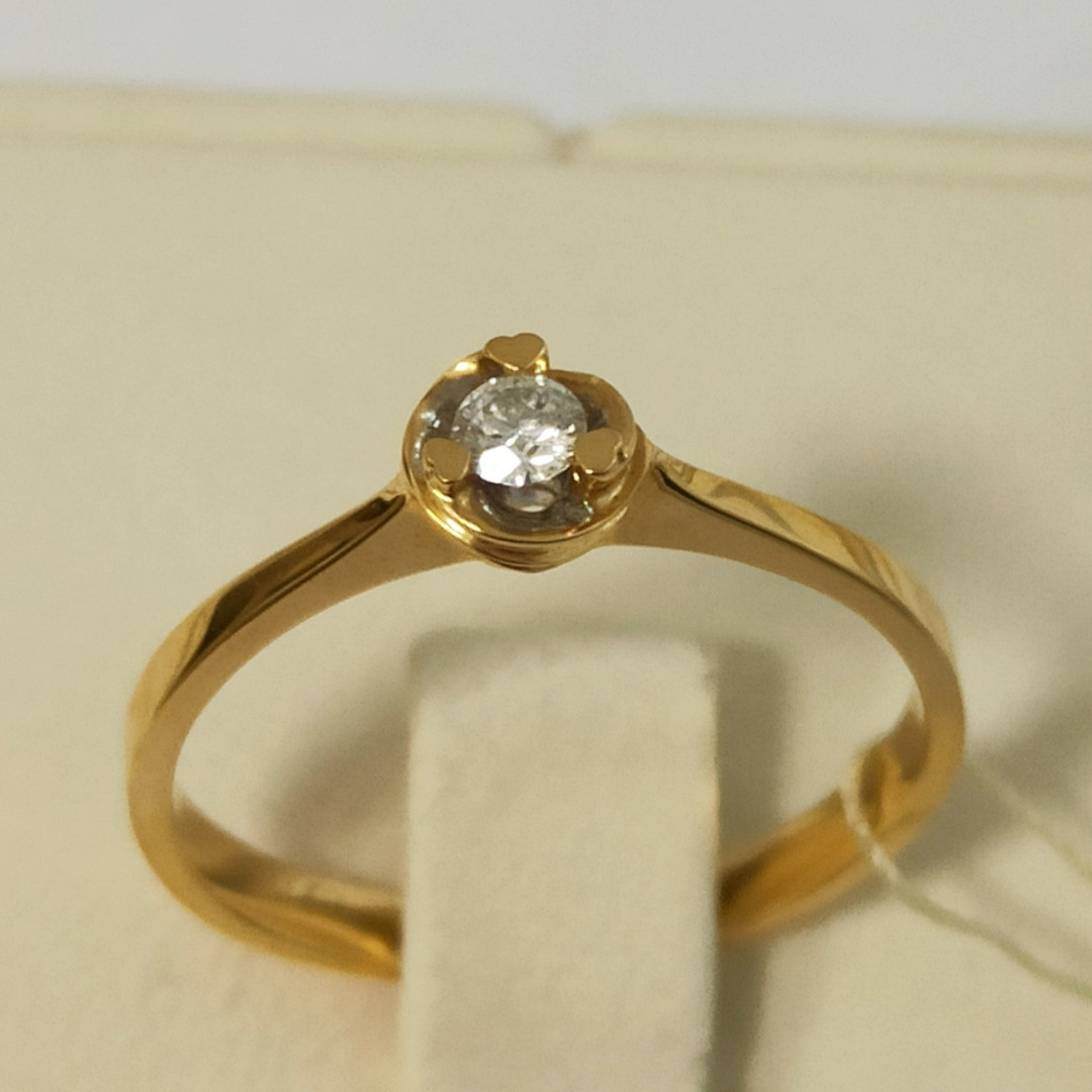 Кольцо с бриллиантом / 18,5 размер ( Шоурум ) - фото 2 - id-p91069847