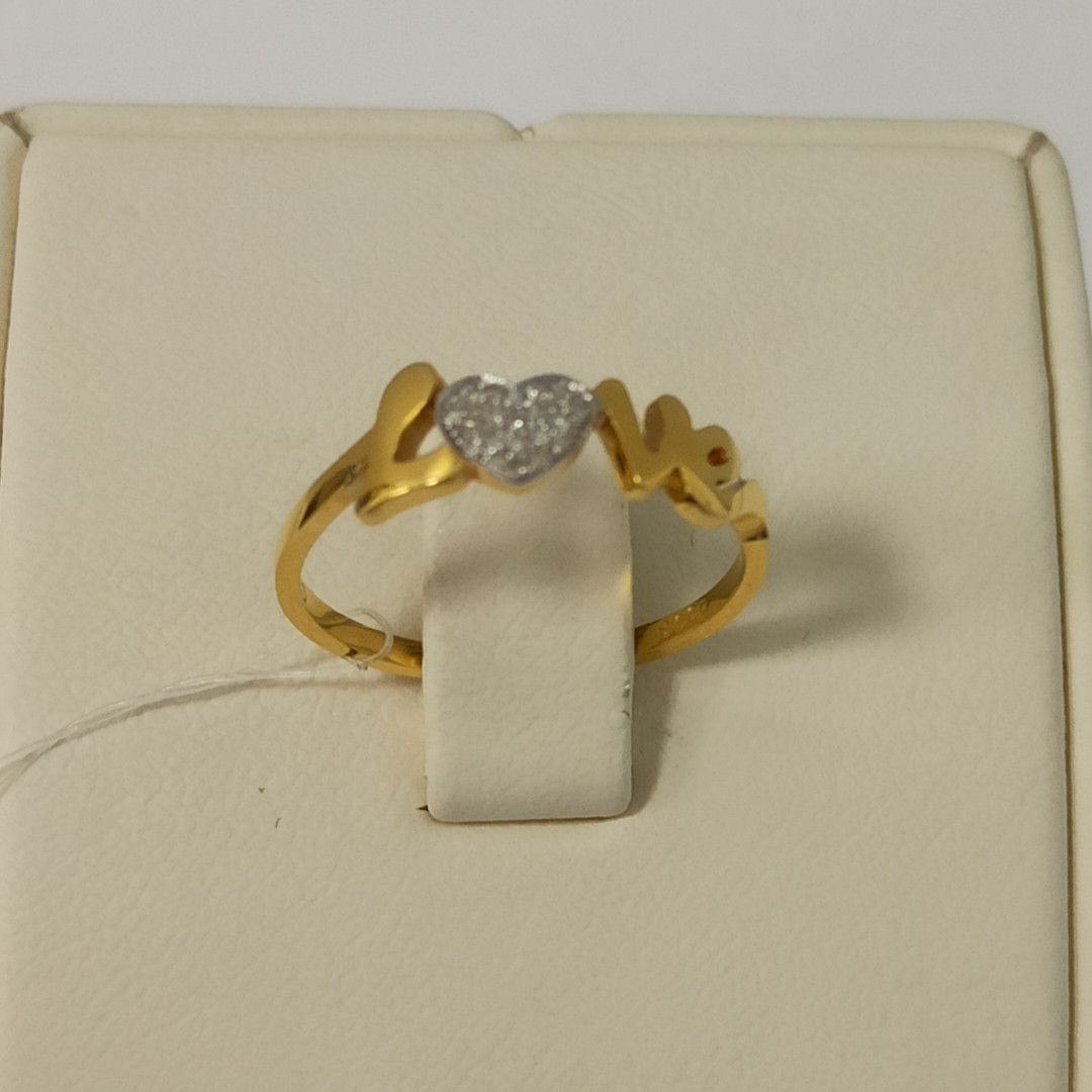 Кольцо с бриллиантами «Love» / 16 размер ( Шоурум ) - фото 1 - id-p91068712