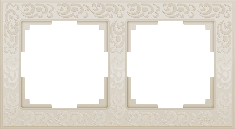 Рамка на 2 поста /WL05-Frame-02-ivory (слоновая кость)