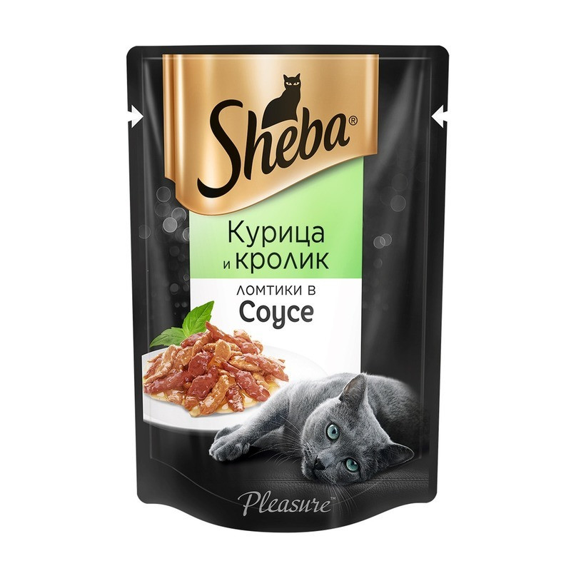 Шеба Влажный корм для кошек Курица и кролик