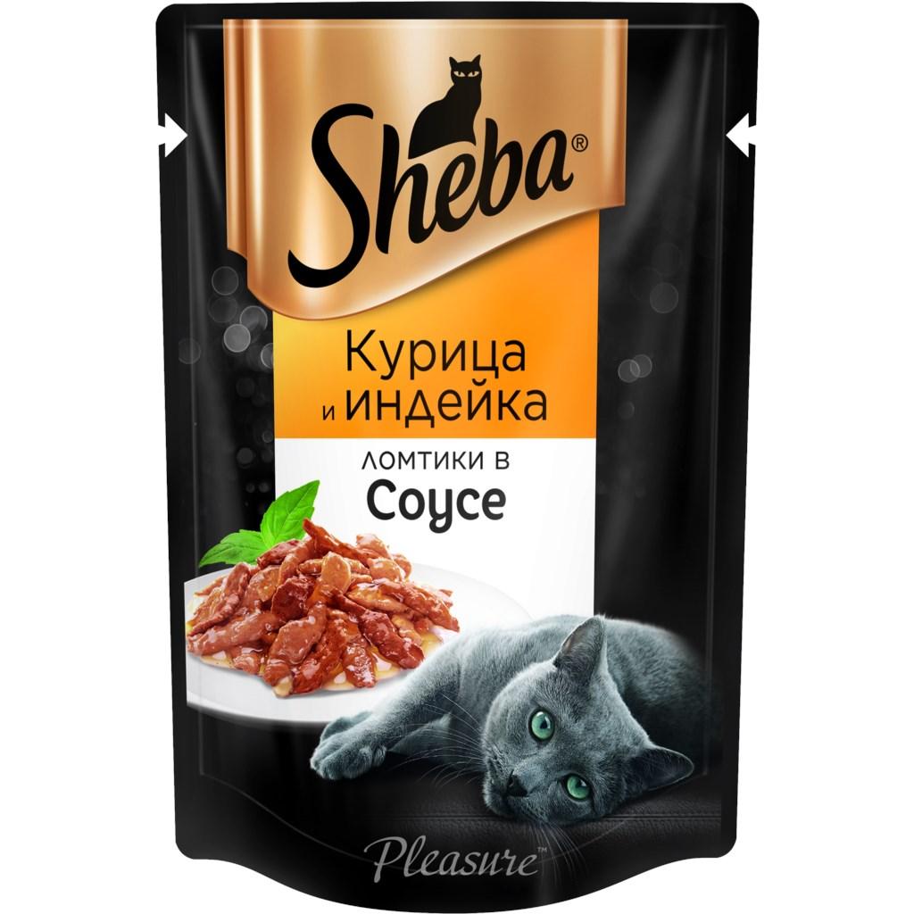 Шеба Влажный корм для кошек Курица и индейка