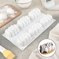 Форма для муссовых десертов и выпечки 29,5×17 см «Ванилла», цвет белый
