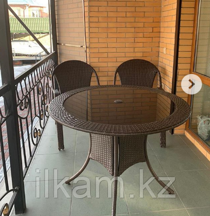 Комплект мебели из ротанга, стол круглый , 2 кресла, фото 2