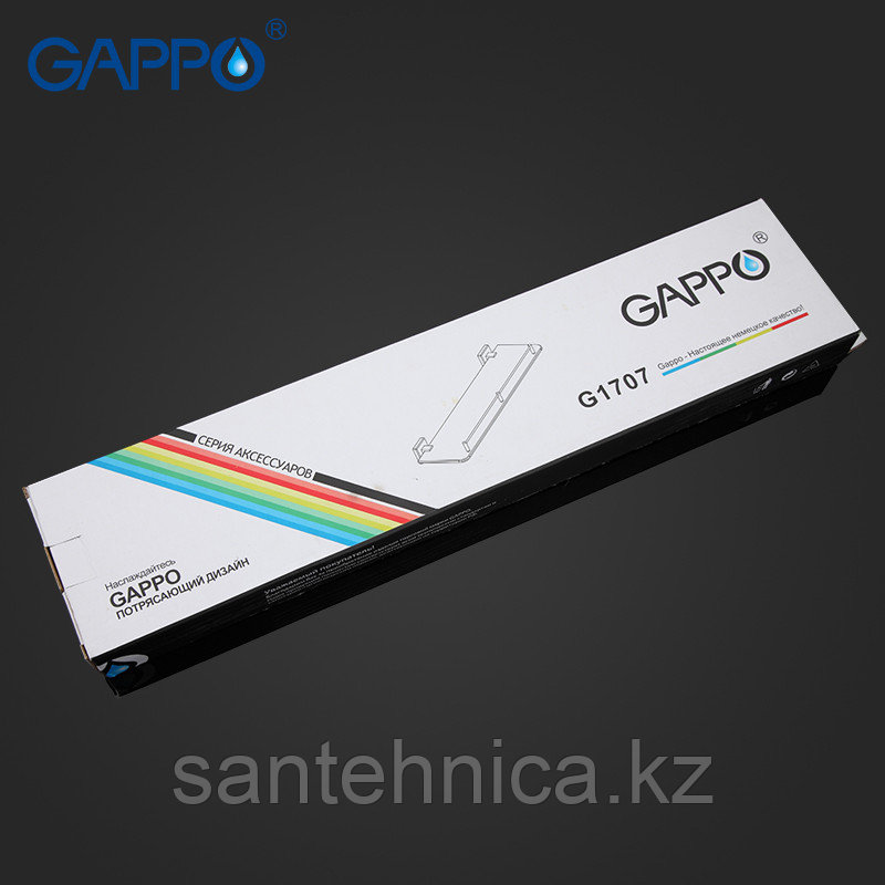 Gappo G1707 Полка стекло 1-ярусная - фото 6 - id-p79009569