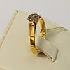 Золотое кольцо с бриллиантом / 18 размер, фото 2