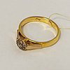 Золотое кольцо с бриллиантом / 18 размер, фото 3