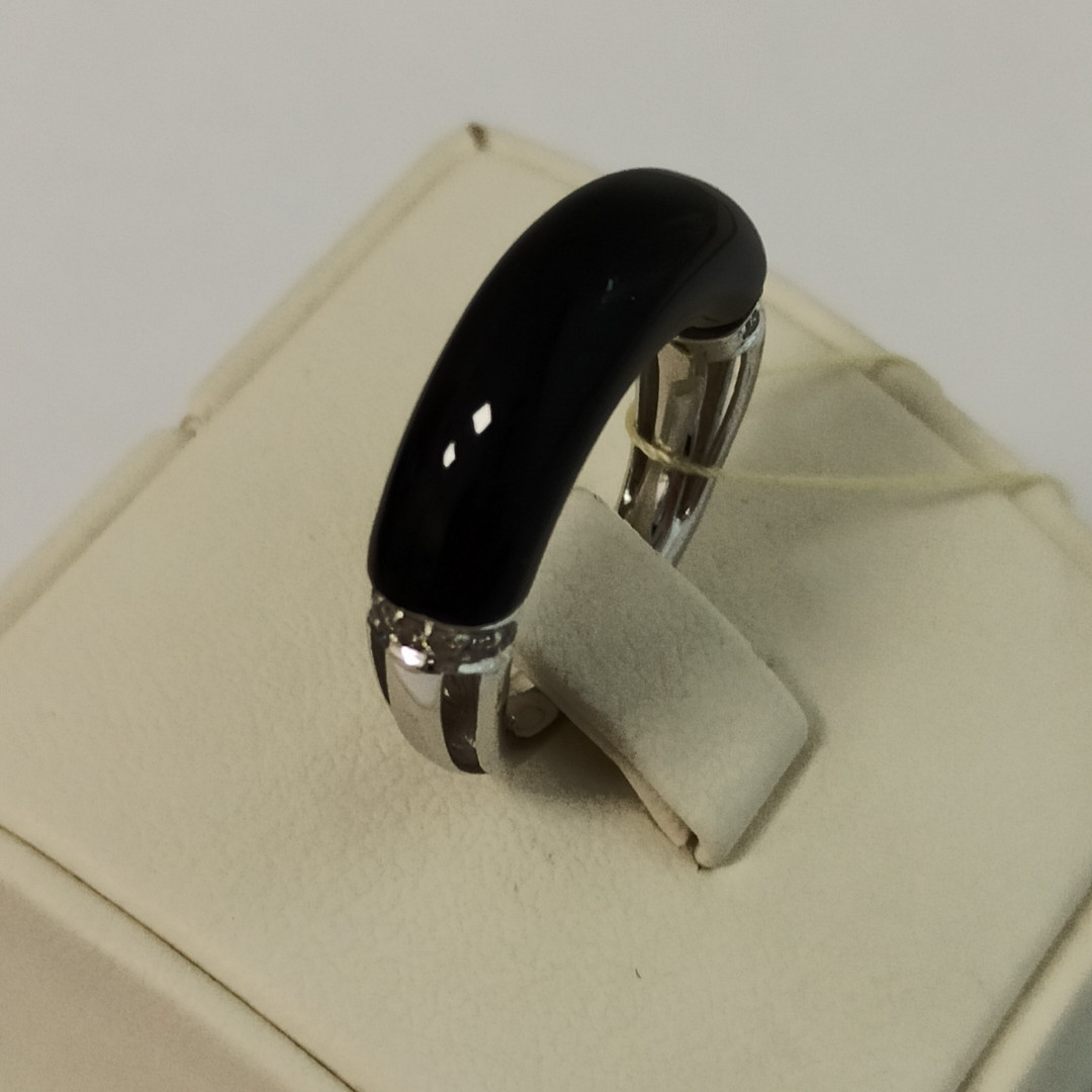Кольцо с ониксом и бриллиантами / 16,5 размер ( Шоурум ) - фото 2 - id-p79030267