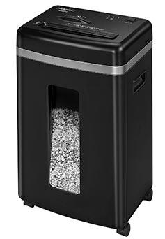 Шредер Fellowes® MicroShred™ 450M, DIN P-5, 2х12мм, 9лст.,22лтр., уничт.: скобы, пл.карты, CD