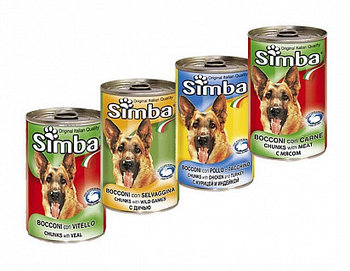 SIMBA DOG консервы с кусочками телятины 415 гр