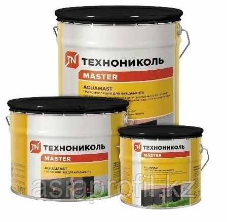 Мастика битумная Aquamast, Фундамент ; ведро 24 л (22 кг)