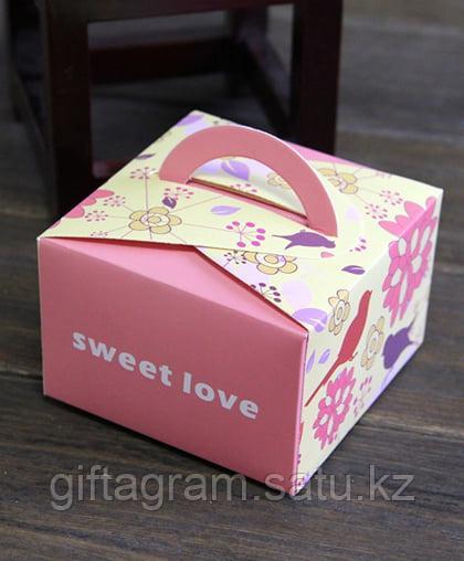 Бонбоньерка, коробка "Sweet Love" с ручкой, 7.5 х 7.5 х 5 см - фото 2 - id-p79033922