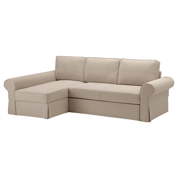 divan krovat s kozetkoj bakkabru idekulla bezhevyj ikea ikea
