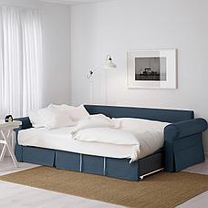 Диван-кровать с козеткой БАККАБРУ Идекулла синий ИКЕА, IKEA, фото 2