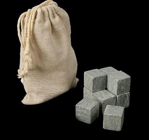 Набор камней для виски в мешочке из текстиля размер камня 2×2×2 см 9 штук