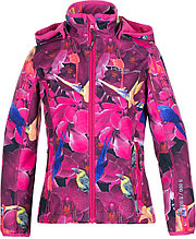 Куртка Huppa Softshell для девочек JANET, фуксиа с принтом