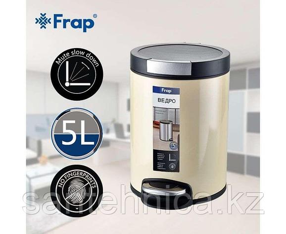FRAP F714 Ведро для мусора 5л. бронза, фото 2