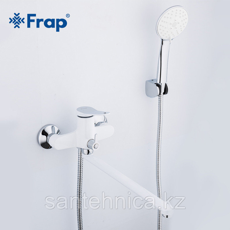 FRAP F2245 Смеситель д/ванны белый/хром