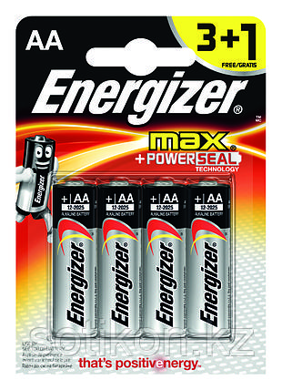 Элемент питания LR6 AA Energizer MAX Alkaline 3+1 штуки в блистере АКЦИЯ, фото 2