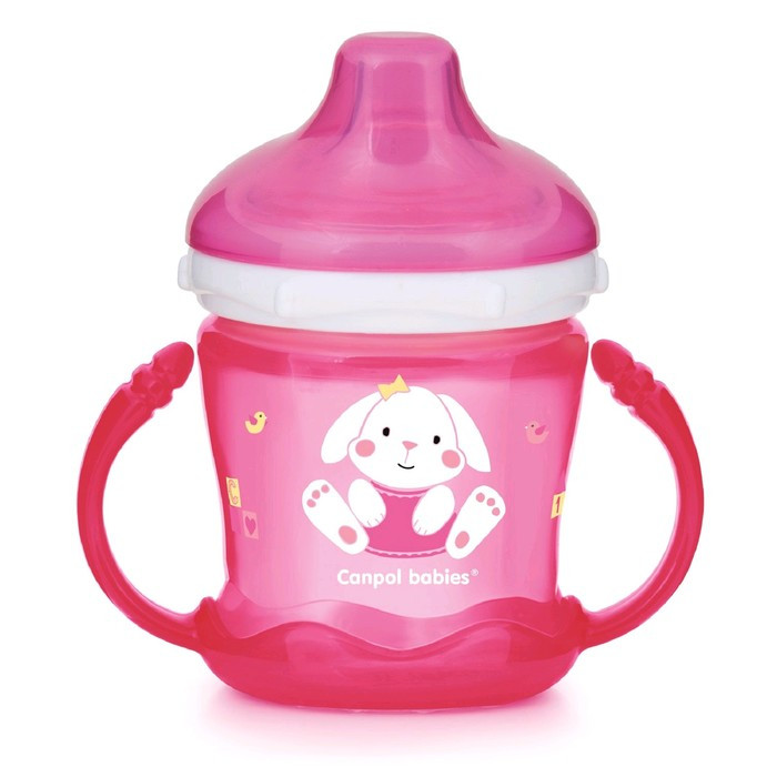 Поильник-непроливайка Canpol babies Sweet Fun, цвет розовый, 180 мл