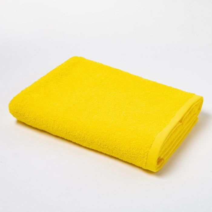 Полотенце махровое Экономь и Я 70х130 см, цв. солнечный желтый, 100% хлопок