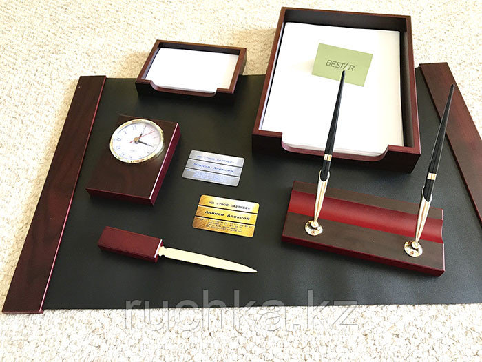 Настольный набор для руководителя Bestar, махагон, 6 предметов, серия Office+