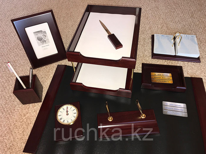 Настольный набор руководителя, 9 предметов, серия Office (id 58495358)