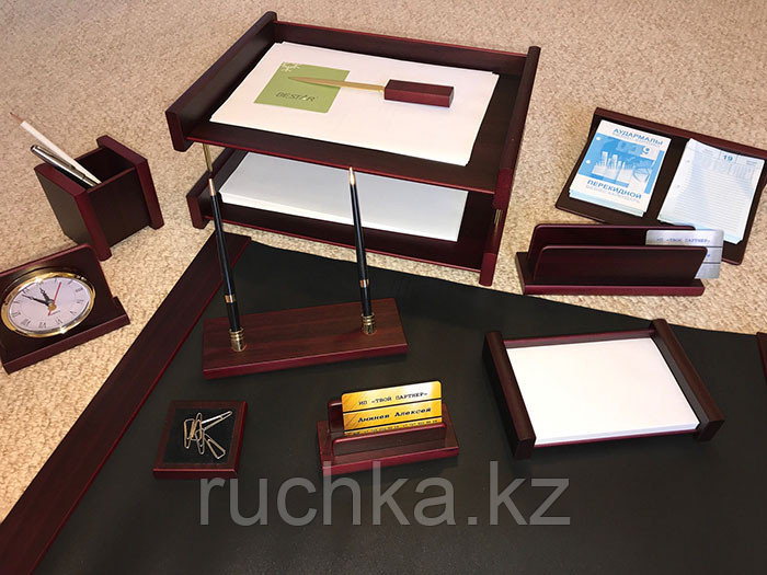 Настольный набор руководителя Bestar, махагон, 12 предметов, серия ...