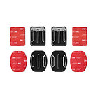 2 плоские и 2 изогнутые клеящиеся платформы для GoPro, Deluxe, DLGP-10, Hero 4/3+/3/2, 4 шт 3M стике