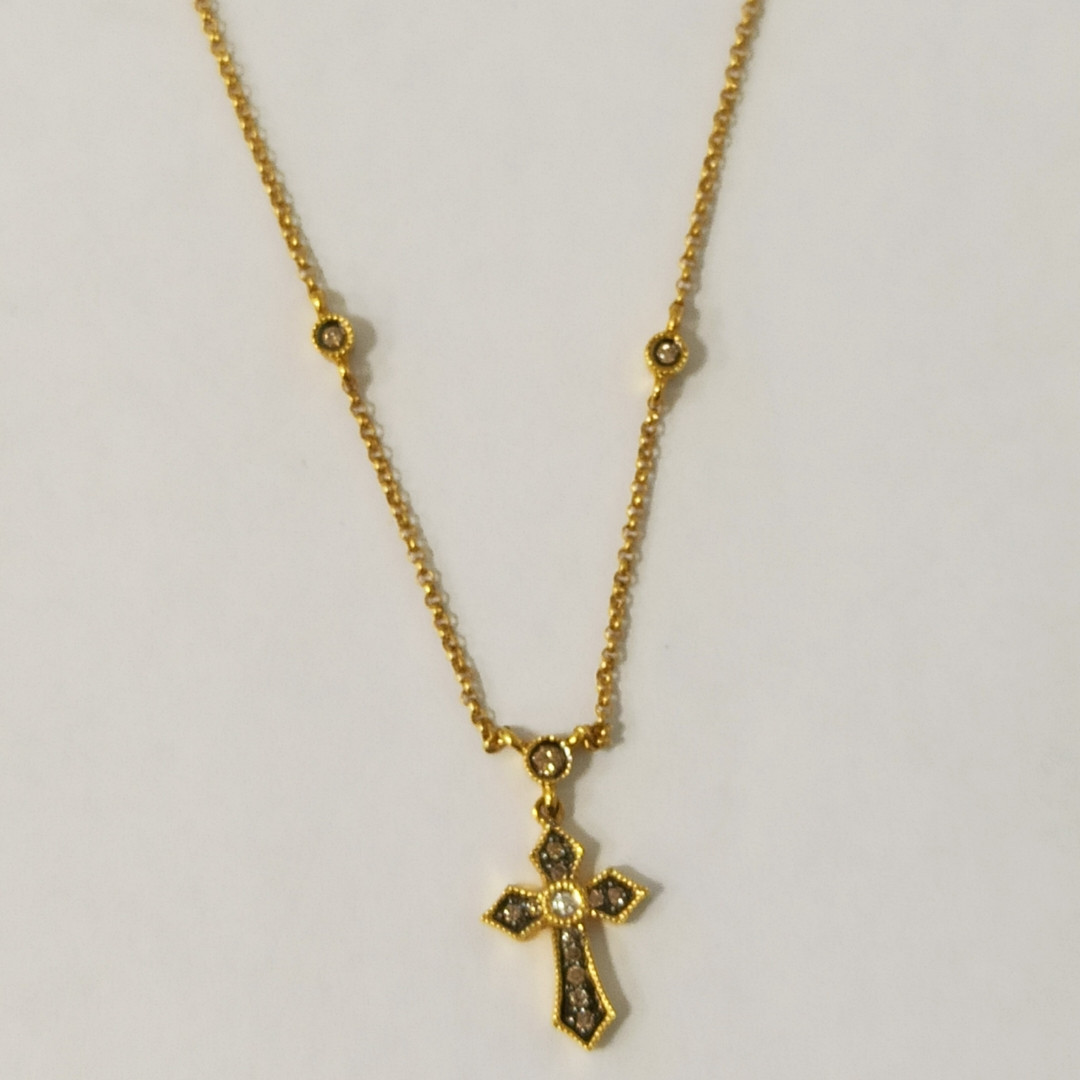Колье с бриллиантами «крестик»
(Муканова 159)