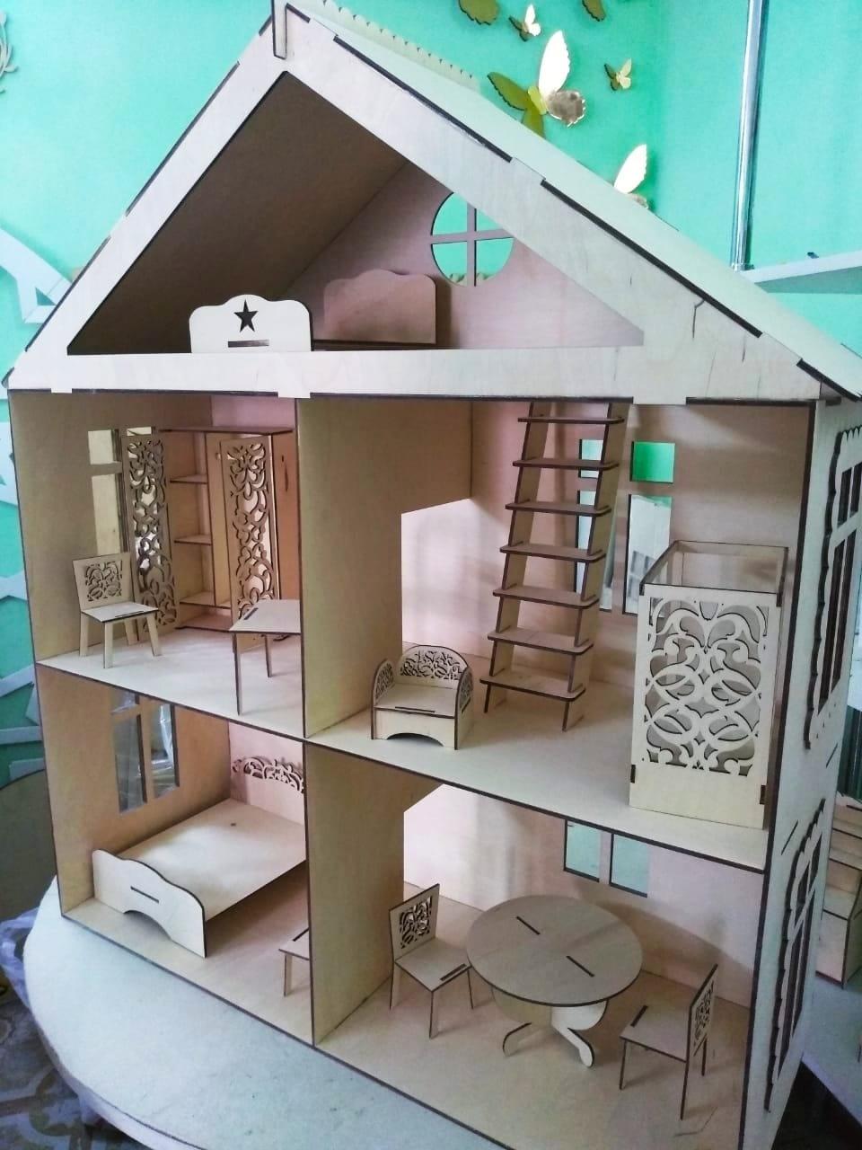 Кукольный ЭКО домик, без мебели (80х70х26см), фото 1