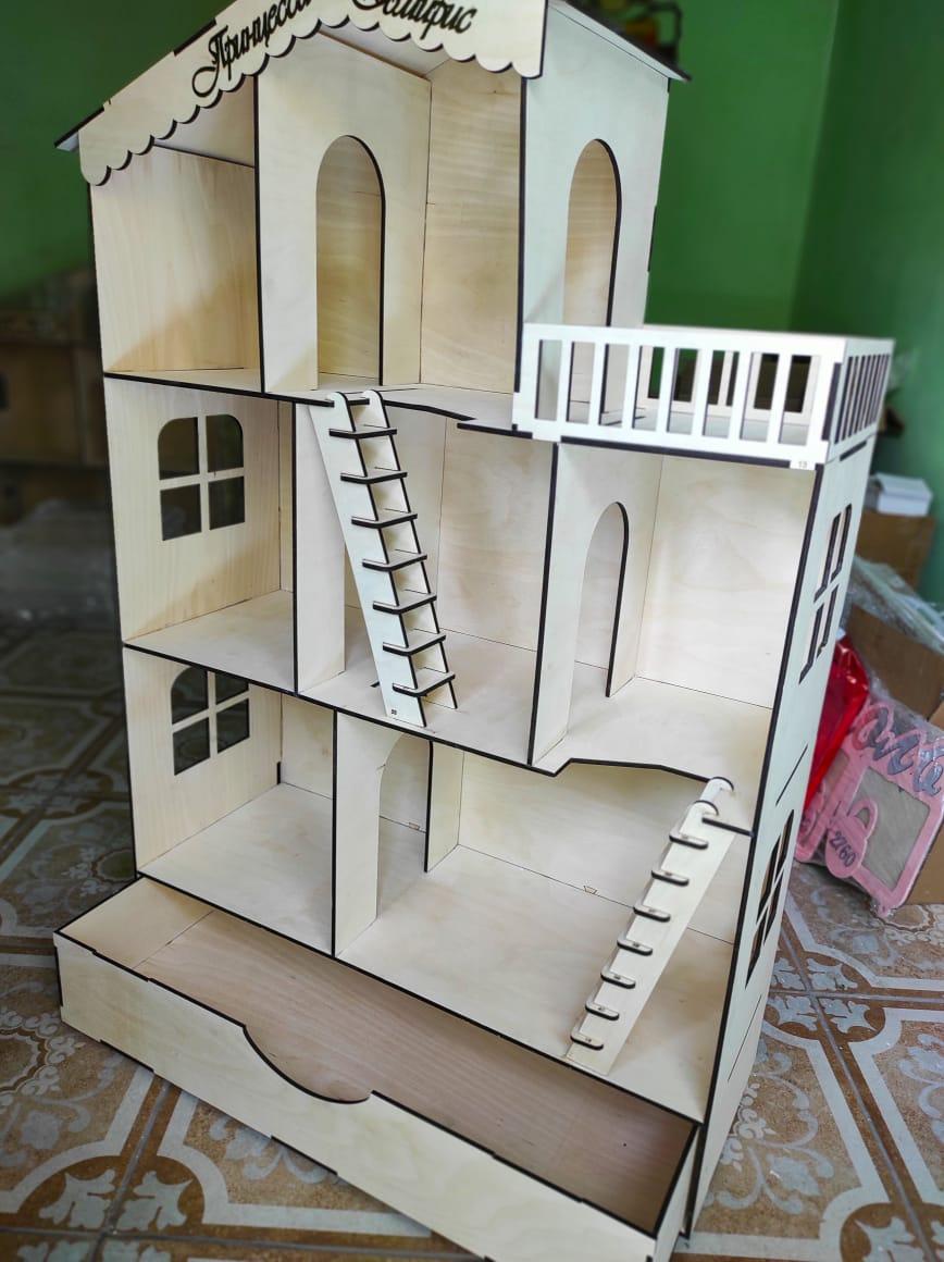 Кукольный ЭКО домик с комодом, без мебели (120х80х30см) - фото 2 - id-p74146595