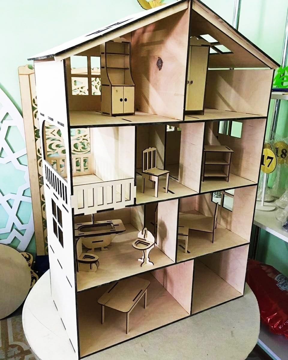 Кукольный ЭКО домик, без мебели (90х60х30см) - фото 3 - id-p74162459