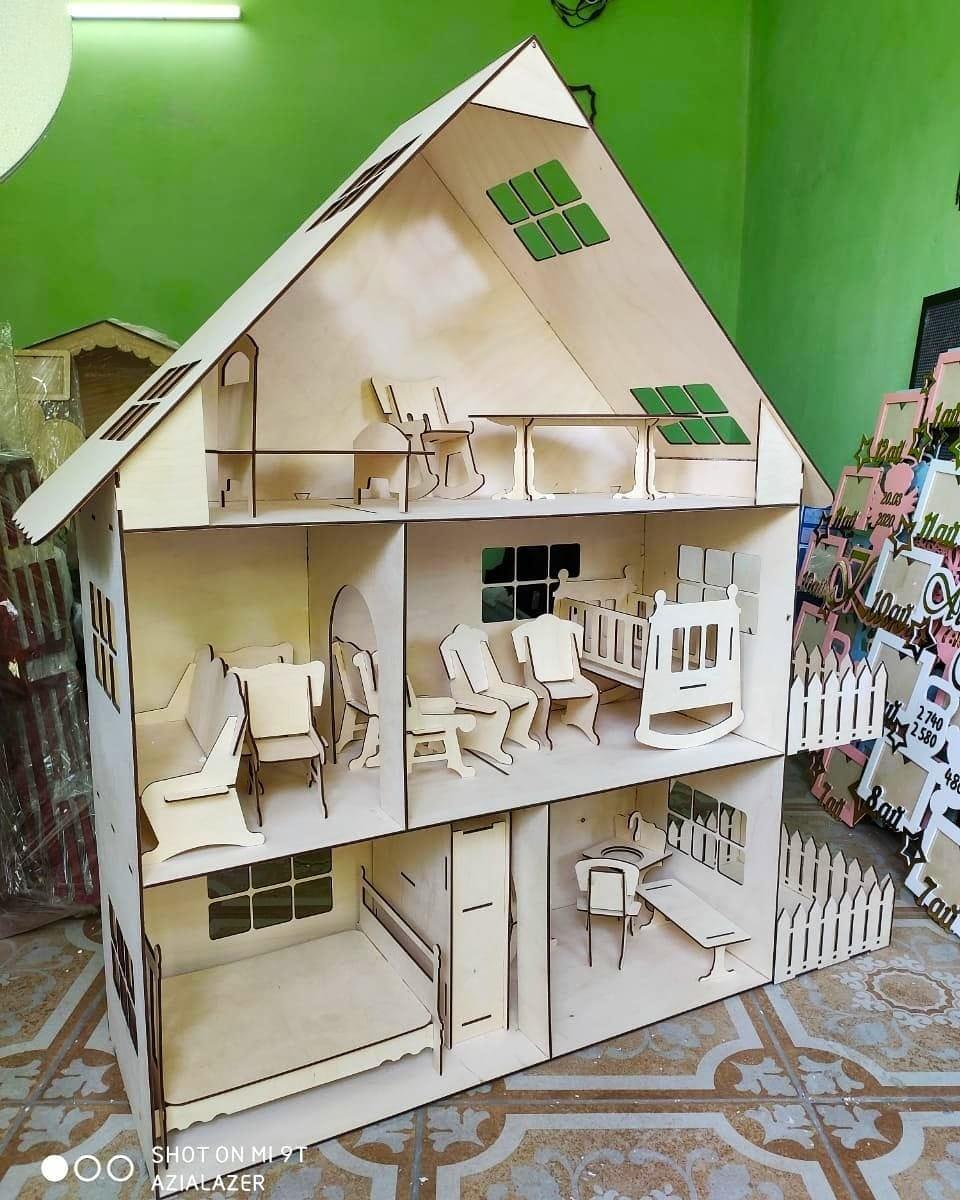 Кукольный ЭКО домик, без мебели (110х110х31см)