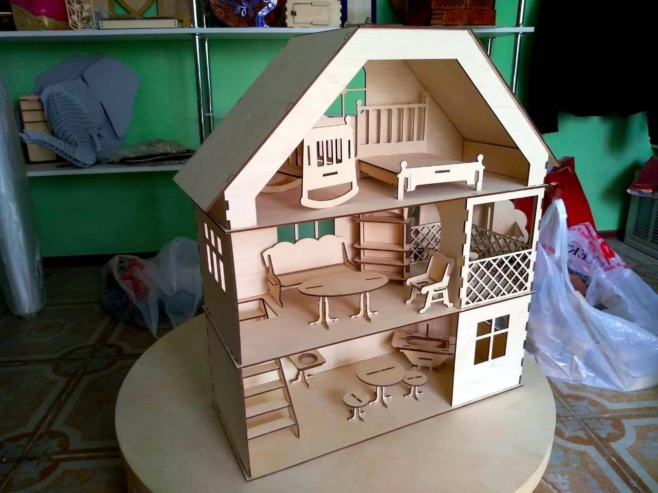 Кукольный ЭКО домик, без мебели (61х51х21см) - фото 2 - id-p74146963