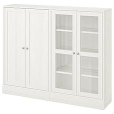 ХАВСТА Комбинация для хранения с сткл двр, белый, 162x37x134 см, фото 2