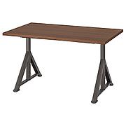 ИДОСЕН Письменный стол, коричневый, темно-серый, 120x70 см