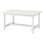 НОРДВИКЕН Раздвижной стол, белый, 152/223x95 см
